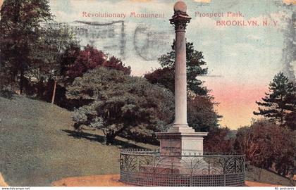 B515 US 1909 Revolutionary Monument Prospect Park Brooklyn New York postcard