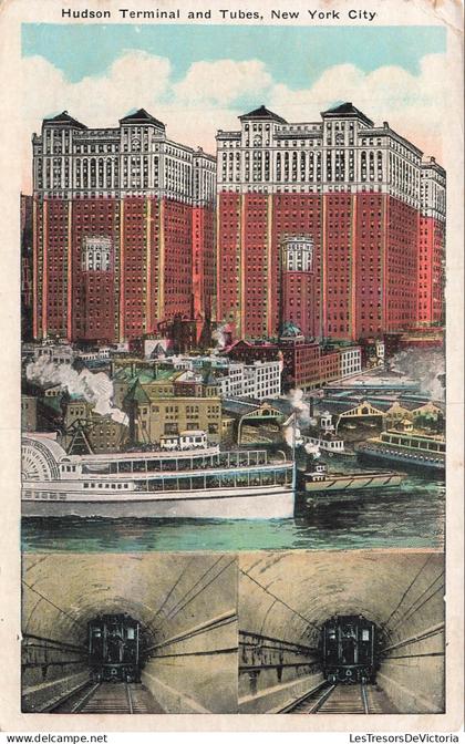 ETATS UNIS - New York City - Hudson Terminal - Tubes - Hudson Terminal - Tunnels - Bateaux - Carte Postale