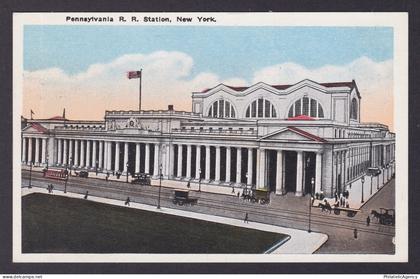 Postcard, United States, New York City NY, Pennsylvania R. R. Station
