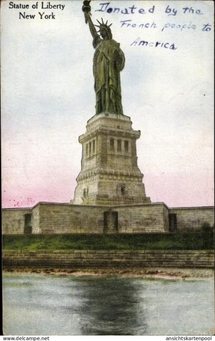 CPA New York City USA, Freiheitsstatue