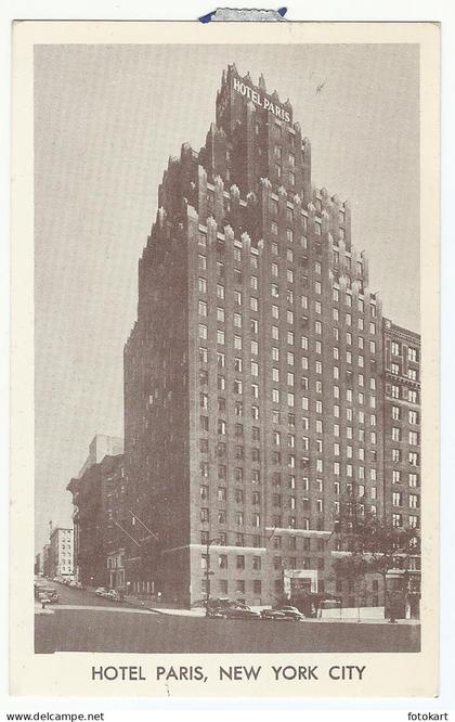 Hotel Paris-New York City, Vintage PC, 97th Street-West End Ave, Air Mail-1967