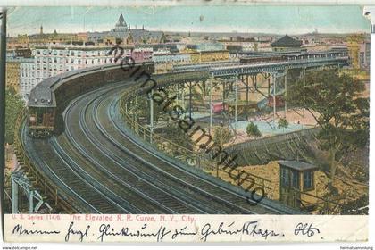 New York - Elevated R. R. Curve - Verlag Aristophot Co Taucha