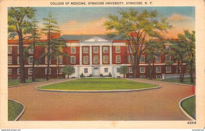 B028 US New York Syracuse College of Medicine University 1950 postcard