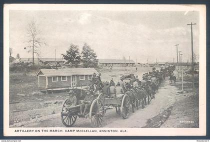 AL Alabama Artillery on the March McCLELLAN ANNISTON Ala Censored