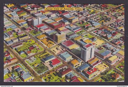 Postcard, United States, Amarillo TX, Aerial View of Amarillo