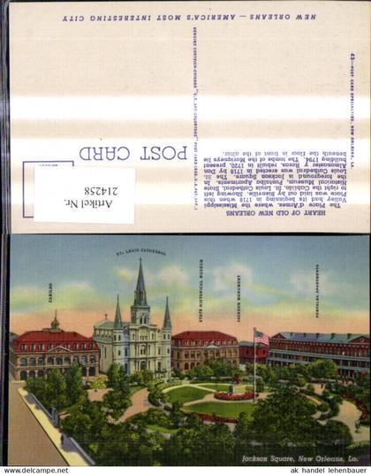 214258,New Orleans Jackson Square Cabildo St Louis Cathedral State Historical Museum Jackson Monument Pontalba Apartment