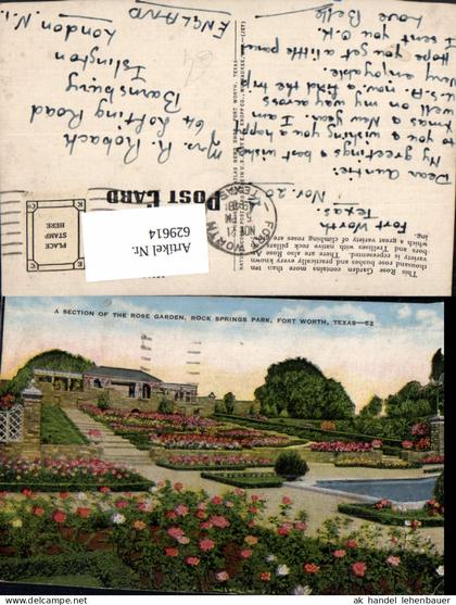629614,A Section of the Rose Garden Rock Springs Park Fort Worth Texas