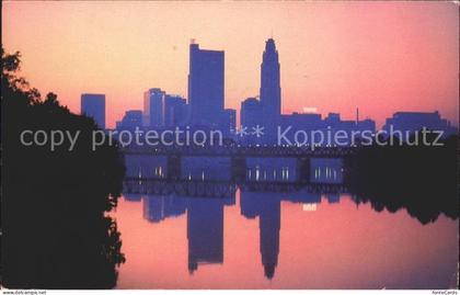 Columbus Ohio Sunrise skyline