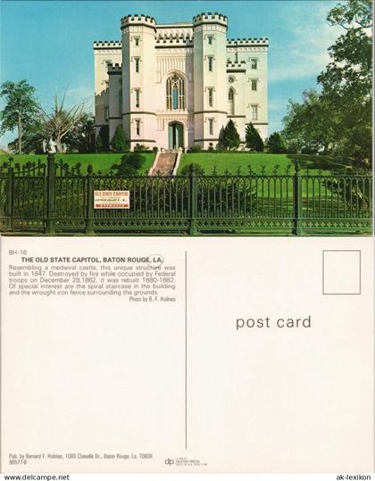 Postcard Baton Rouge OLD STATE CAPITOL Lousiana USA 1970