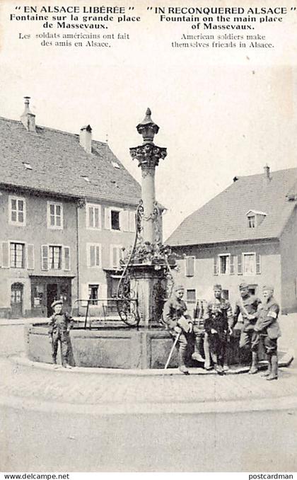 Usa - World War One - American troop in Masevaux (Liberated Alsace, France)