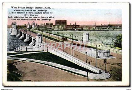 CPA West Boston Bridge Boston Mass Connecting Boston and Cambridge Public garden
