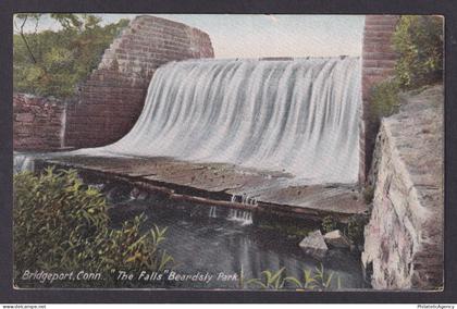Postcard, United States, Bridgeport CT, "The Falls" Beardsly Park.
