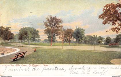 US Connecticut 1907 Sea Side Park Bridgeport  vintage postcard B956