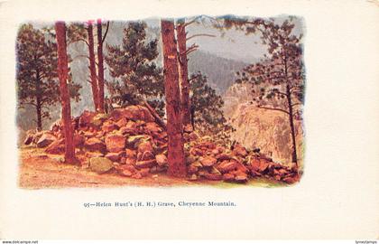 A855 US Helen Hunt's Grave Cheyenne Mountain vintage postcard