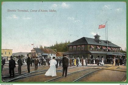 ak7369 - USA - VINTAGE POSTCARD - Idaho, Electric Terminal COEUR D'ALENE