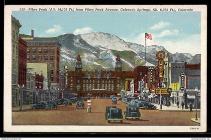 AK Colorado Springs, CO, Pikes Peak from Pikes Peak Avenue