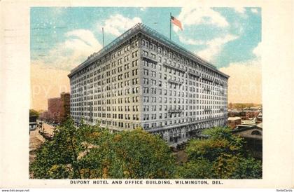 Wilmington Delaware Dupont Hotel and Office Building Litho