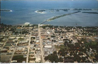 Clearwater Florida Causeway to the beach air view