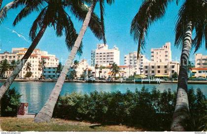 Miami Beach Long across Indian Creek beach front hotels