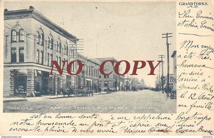 GRAND FORKS MASONIC TEMPLE AND DE MESA AVENUE TEMPLE MACONNIQUE franc-maçon FREEMASON UNITED-STATES