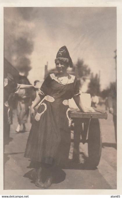 Green River Wyoming, Masonic Shriners Gathering, Woman in Fez, c1920s Vintage Real Photo Postcard