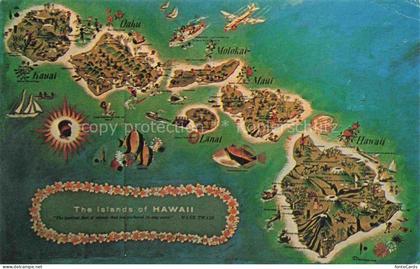 Hawaii Island Hawaii USA Landkarte