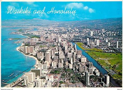 Carte Postale - Etats Unis - Hawaï - Honolulu - Waikiki Beach - Aerial view - Vue aérienne - Etat de Hawaï - Hawaï State