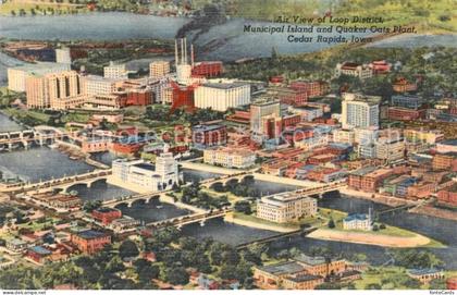 Cedar Rapids Iowa Fliegeraufnahme Municipal Island Quaker Oats Plant
