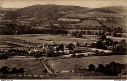 CPA Lewiston Idaho USA, Landschaft mit Feldern, Bäumen, Dörfern, Hügeln, Blick von Süden