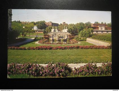 IOWA City River University cancel CEDAR RAPIDS 1981 to Sweden postcard USA