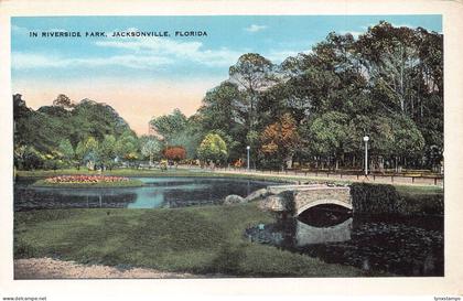 US Riverside Park Jacksonville Florida vintage postcard