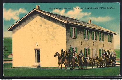 AK Manhatten, KS, First Kansas Capitol at Fort Riley