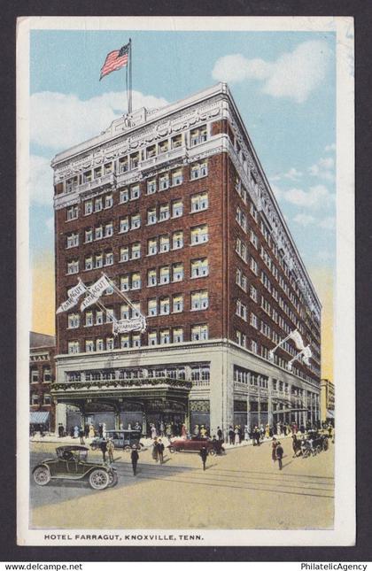Postcard, United States, Knoxville TN, Hotel Farragut