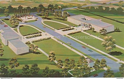 Abilene Kansas USA Eisenhower Center Illustration