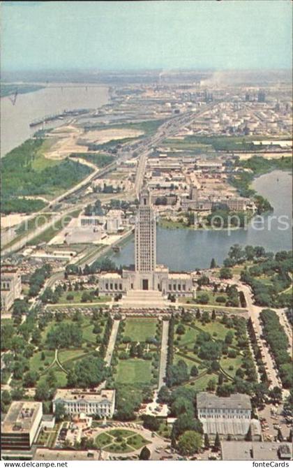 Baton Rouge Louisiana State Capitol Air view