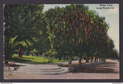 Postcard, United States, Long Beach California CA, Bixby Park