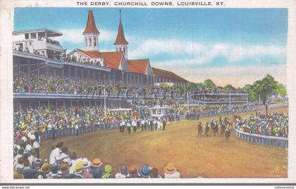 KENTUCKY - Louisville, The Derby, Churchill Downs, Postcard 1937