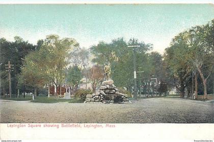 CPA Amérique > Etats-Unis > MA - Massachusetts > Lexington Square showing Battlefield - Lexington