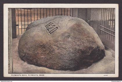 Vintage postcard USA Plymouth MA Massachusetts Historic Plymouth Rock Monument
