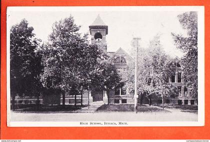 39449 ️ Rare  ITHACA  MI - Michigan USA ◉ Hight School 1910s ◉ PAULDING Ohio