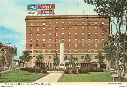 Flint Michigan USA Pick Durant Motor Hotel and War Memorial