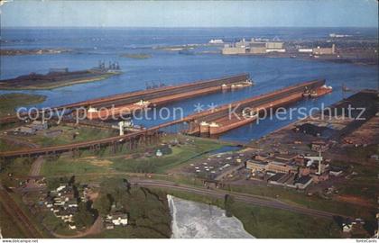 Duluth Minnesota Fliegeraufnahme Hafen