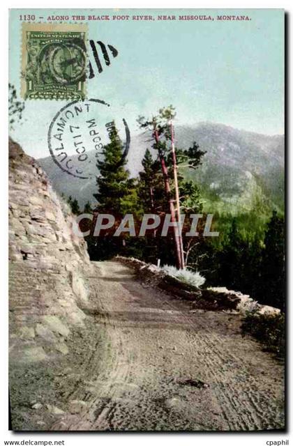 CPA Along The Black Foot River Near Missoula Mont