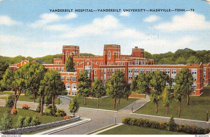C159 Tennessee Nashville Vanderbilt Hospital and university 1950 postcard