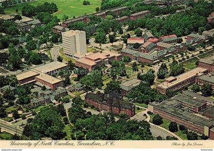 Greensboro North Carolina USA University of North Carolina aerial view