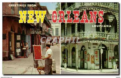 CPSM Greetings From New Orleans Louisiana