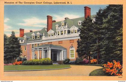 A849 US New Jersey Lakewood Mansion of Georgian Cour College vintage postcard
