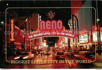 Reno Nevada Reno Arch downtown Biggest little city in the world at night