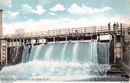 B515 US Big Dam Owasco River near Auburn New York vintage postcard