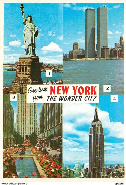 CPM New york city statue of liberty world trade center channe lgardens in rockefeller center empire state building